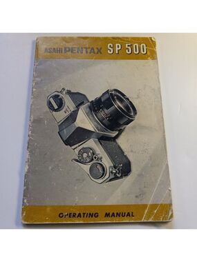 Asahi Pentax S P 500 Film Camera Operating Manual Original Vintage Copy
